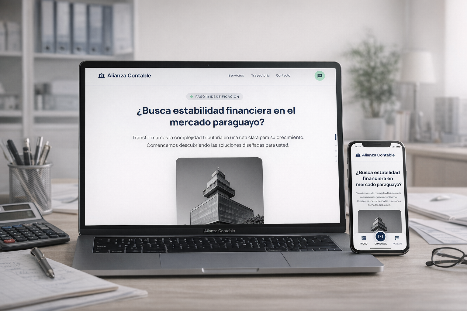 Mockup de Alianza Contable